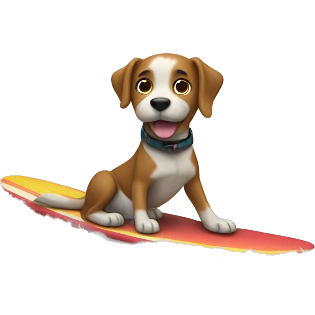 Dog riding a surfboard ￼ emoji