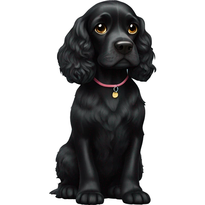 Black cocker spaniel emoji