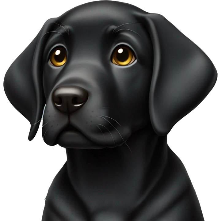 Black lab puppy  emoji