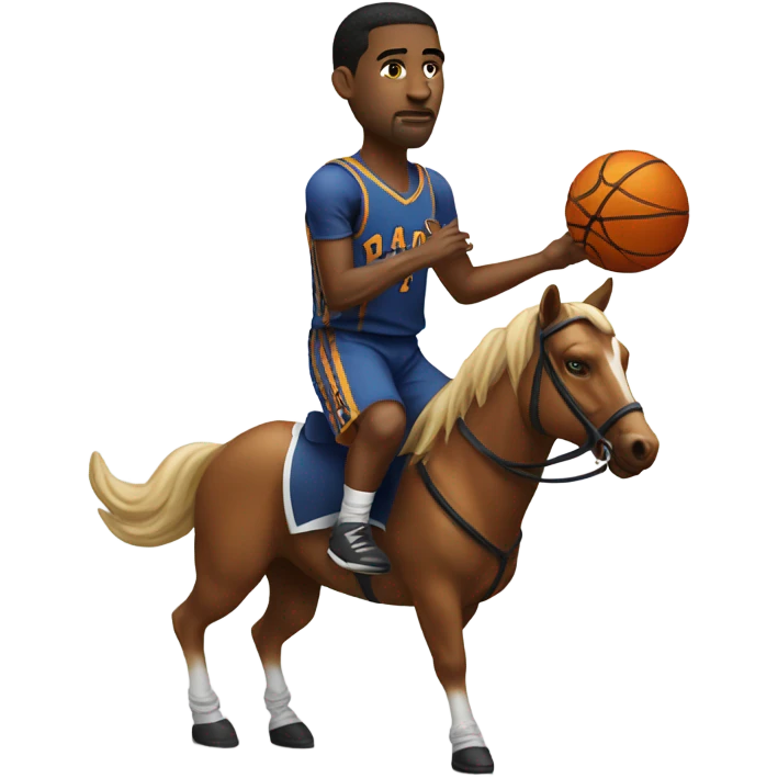 Basketball player riding horse emoji
