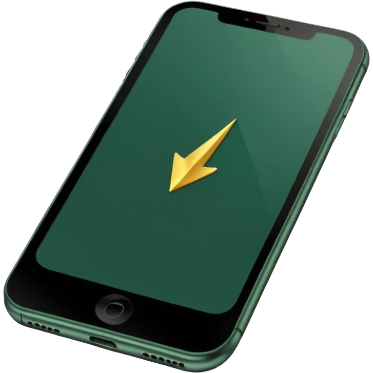 dark green geotag pointing to map on dark green iphone display emoji