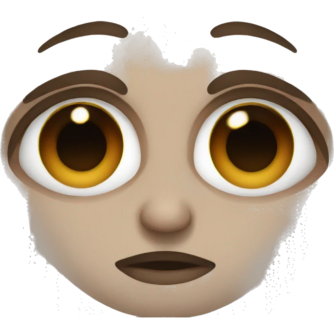 brown single eye emoji