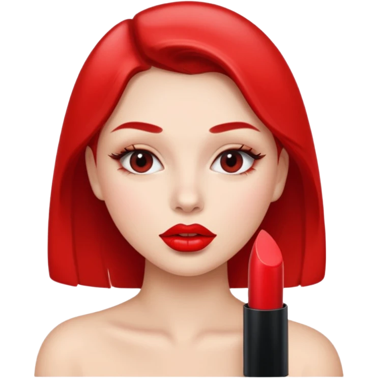 girl putting lipstick emoji