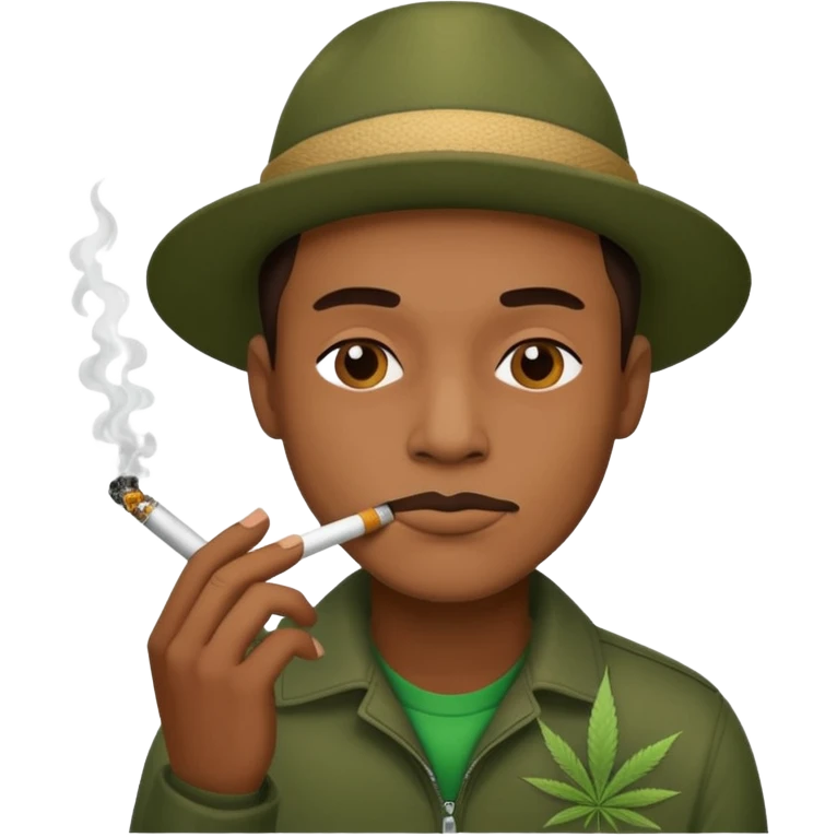 man smoking weed emoji