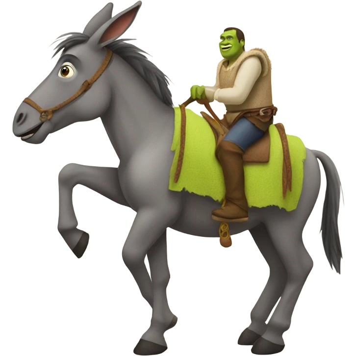 Donkey riding shrek emoji