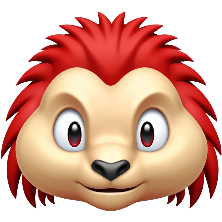 Knuckles the Echidna face from Sonic the Hedgehog emoji