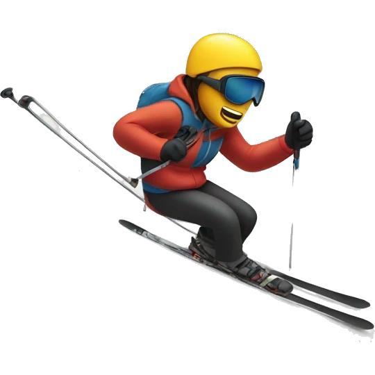 Person skiing down mountain emoji