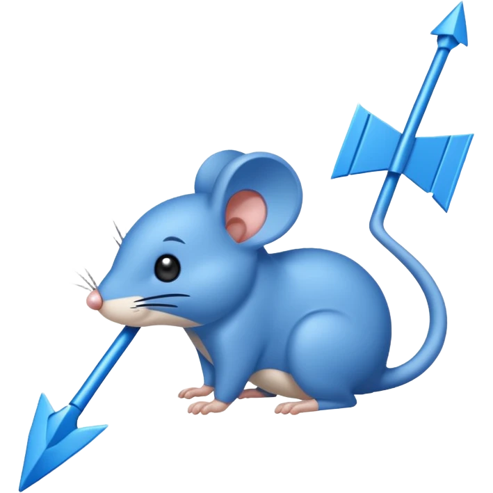 Blue mouse cursor emoji