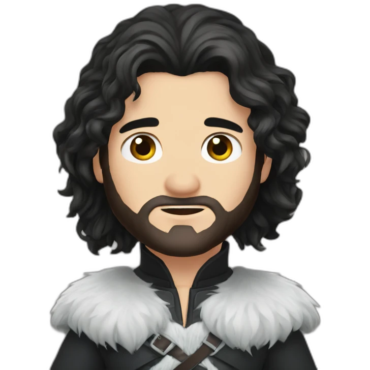 Jon snow with long hair emoji
