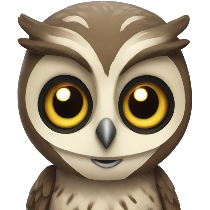 Tall owl person smiling emoji