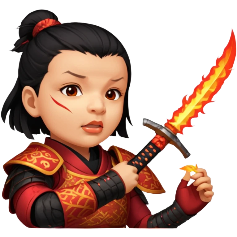 Fire-Wielding Samurai emoji