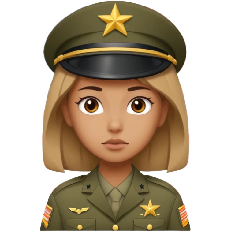 USA army cute girl emoji