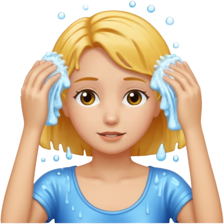 girl washes her hair emoji