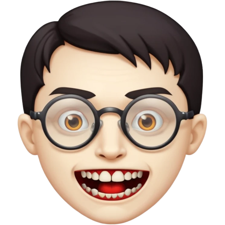 spectacled vampire emoji