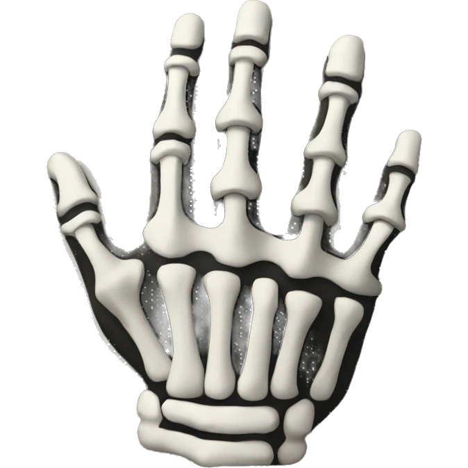 Skeleton hand in rock  emoji