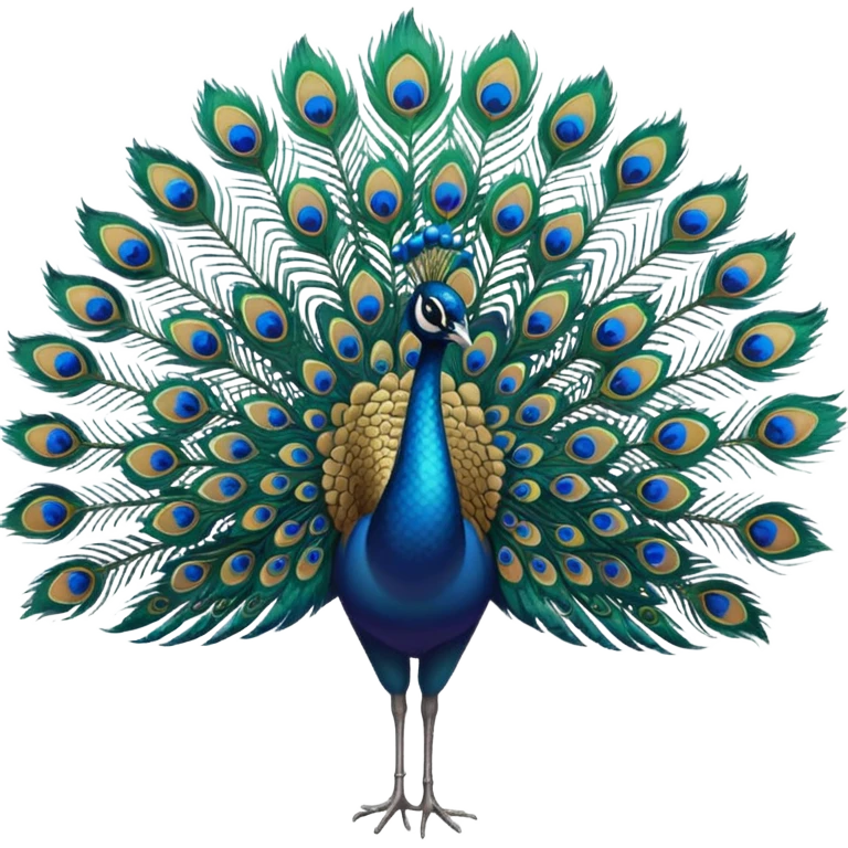 Peacock feathers one feather emoji