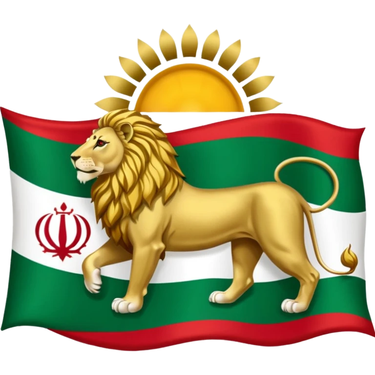 Flag Iran pahlavi don't logo Allah and better emoji