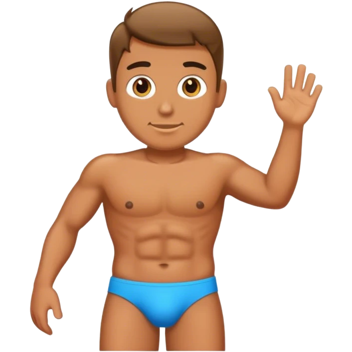 man with a bbl and tiny waist emoji