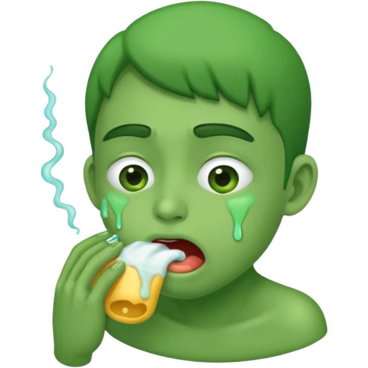mega throwing up emoji