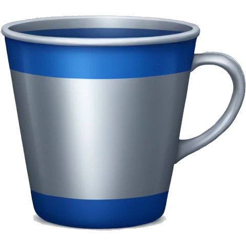 silver and dark blue cup emoji