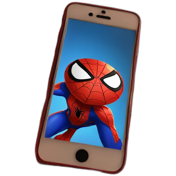 Spiderman with iPhone emoji