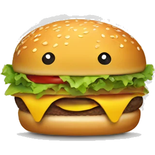 Burger with smile emoji