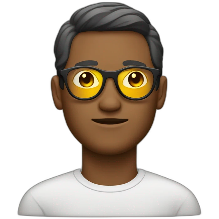 Homme avec col roulé et lunettes de soleil emoji