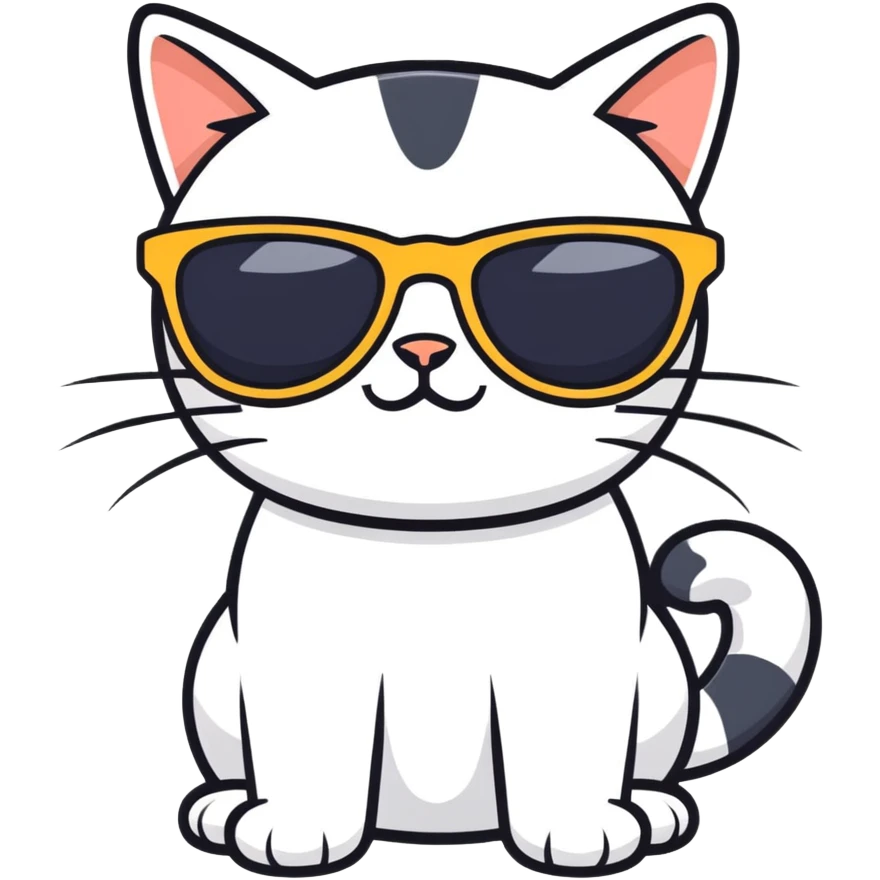 Cat with sunglasses emoji