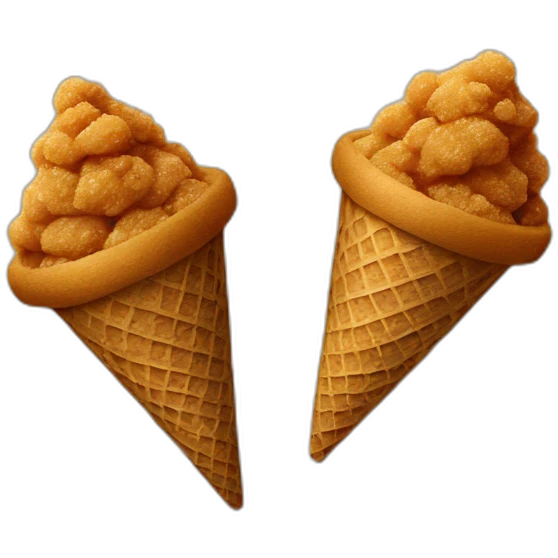 Two Raw brown sugar cones emoji