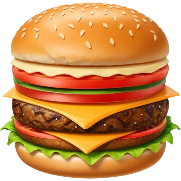 Cheese and tomato and vegetables Burger emoji