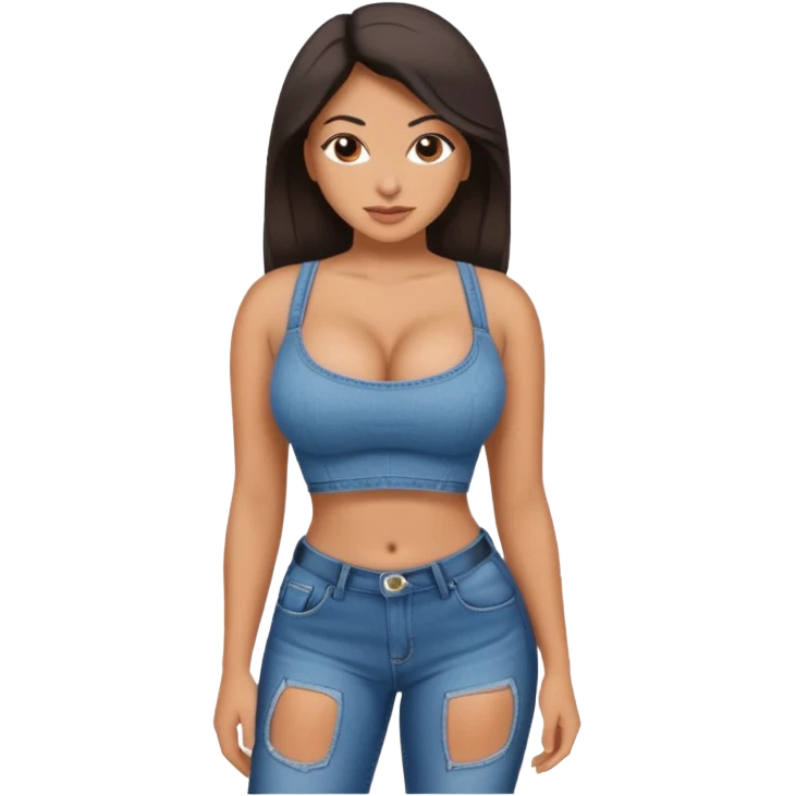 Busty Latina bent over emoji