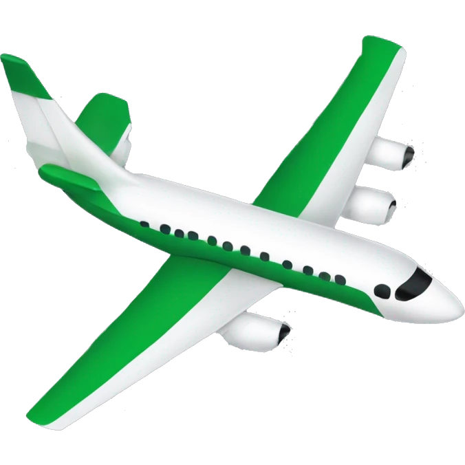 Plane boero verde y blanco con número 15 emoji