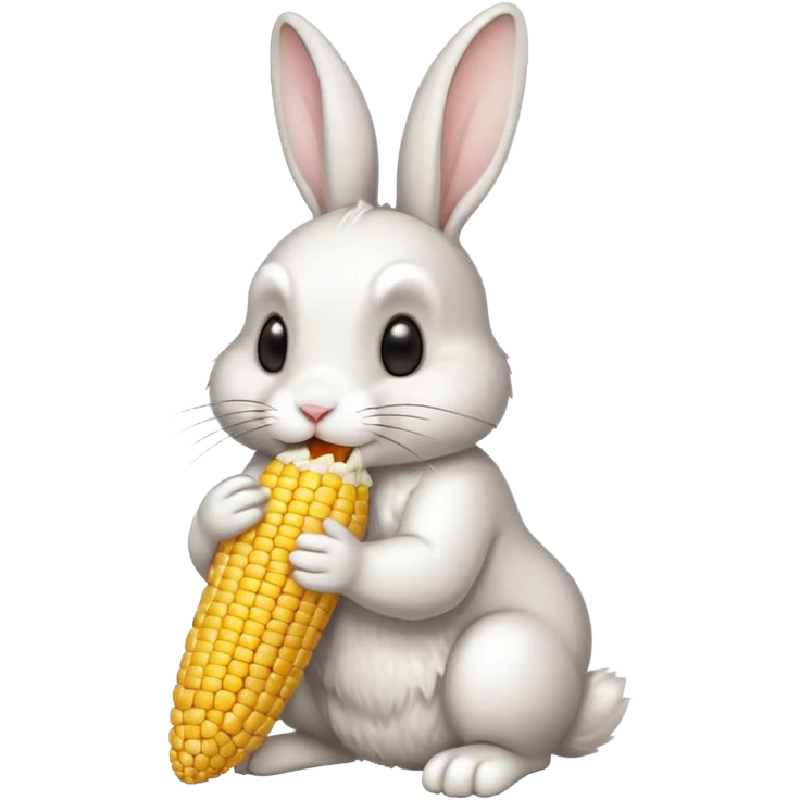 rabbit eating corn emoji