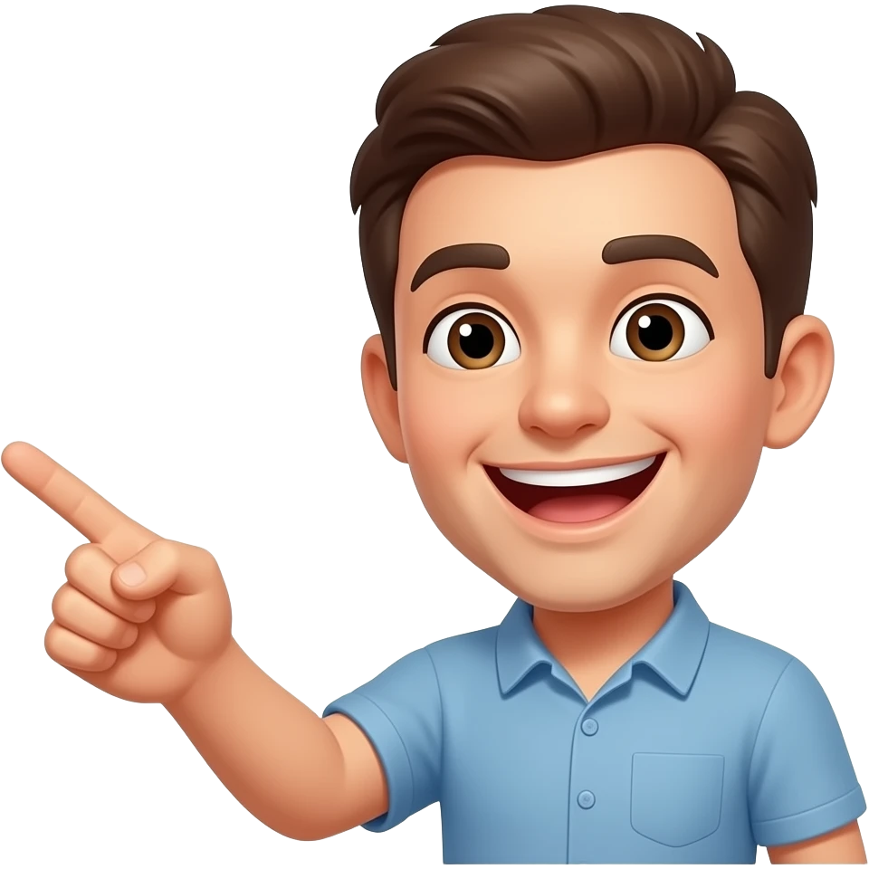 Laughing at the reaction on the left side with a pointing to left emoji