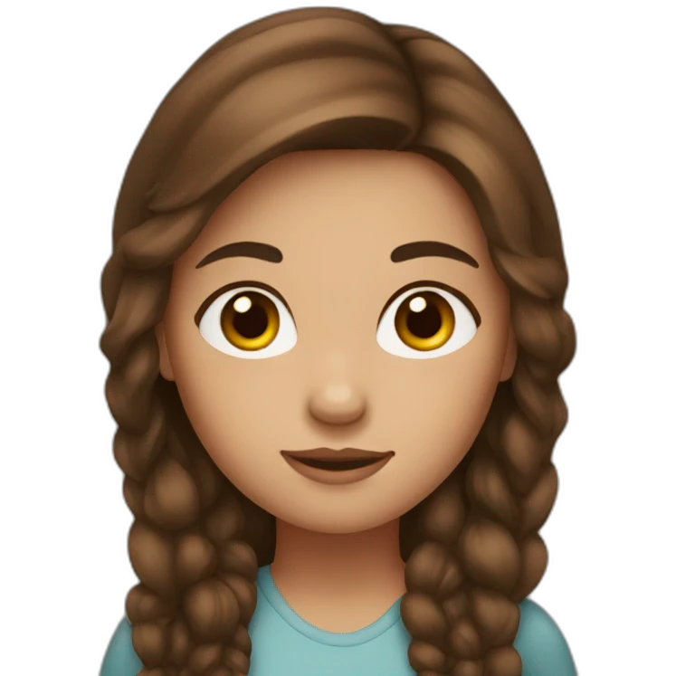 a girl with brown hair emoji
