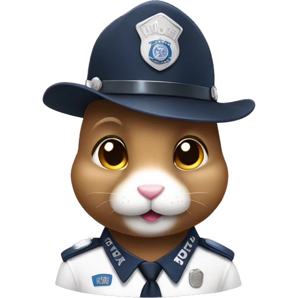 bunny with police hat emoji