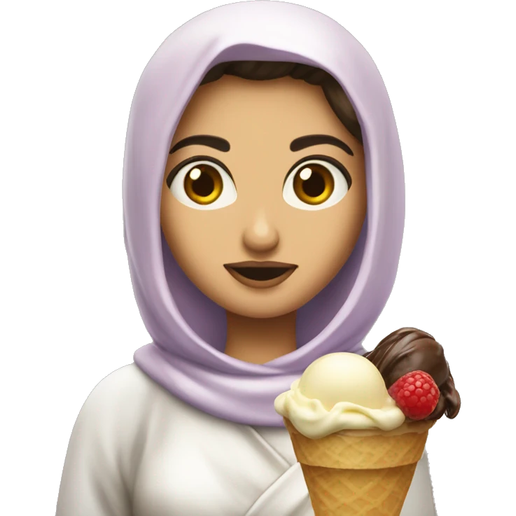 fatima che mangia gelato amarena emoji