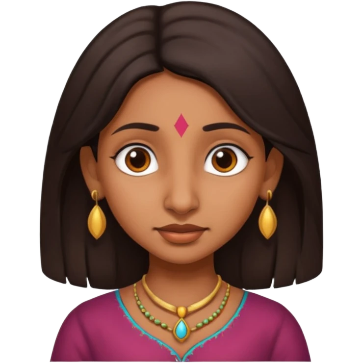 a indian girl with a big nose emoji