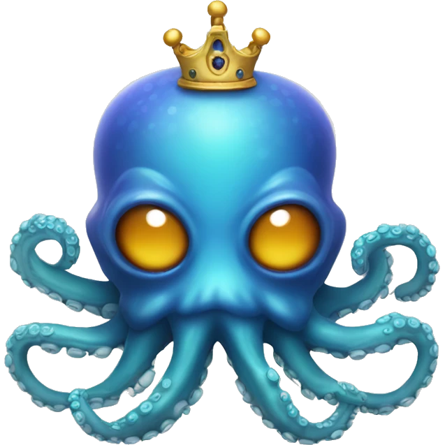 Alien Octopus with crown emoji