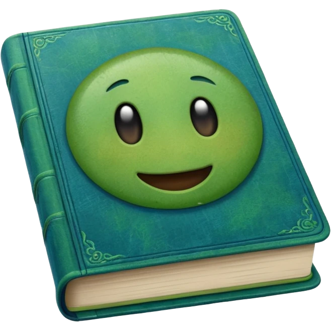 green and blue book emoji