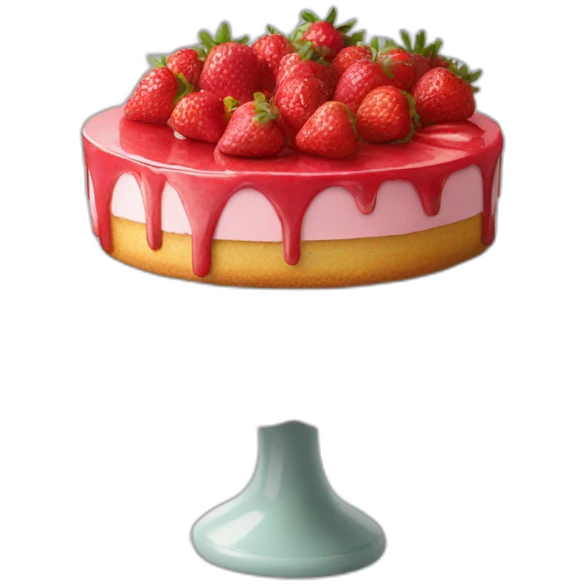 Gâteau au fraise emoji