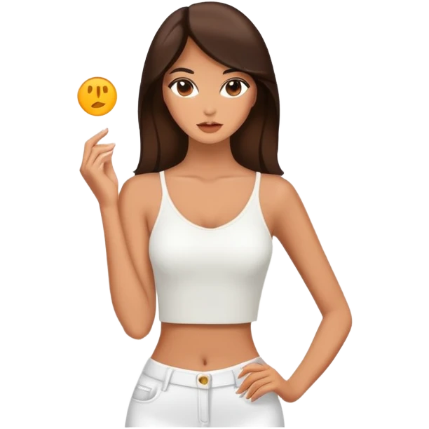 Brunette model in a fashion pose emoji