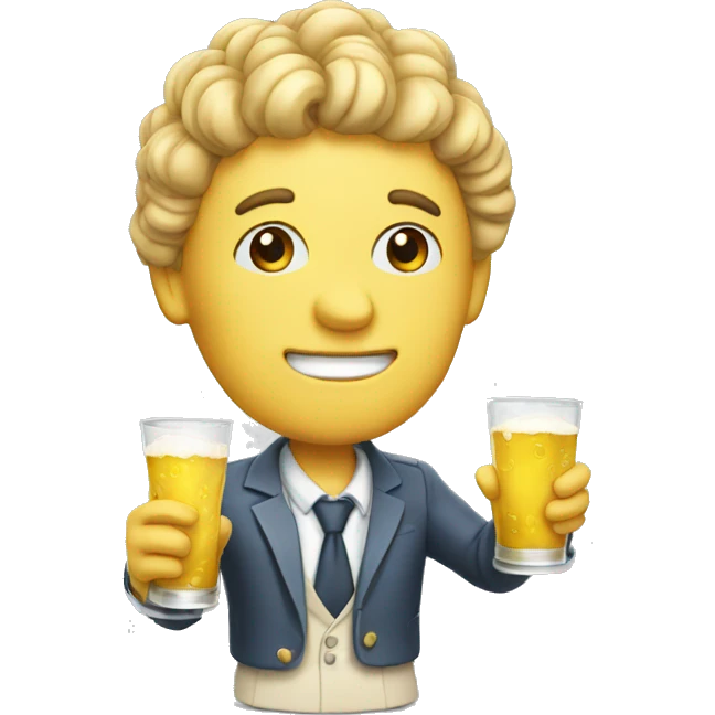 Cheers with brains emoji