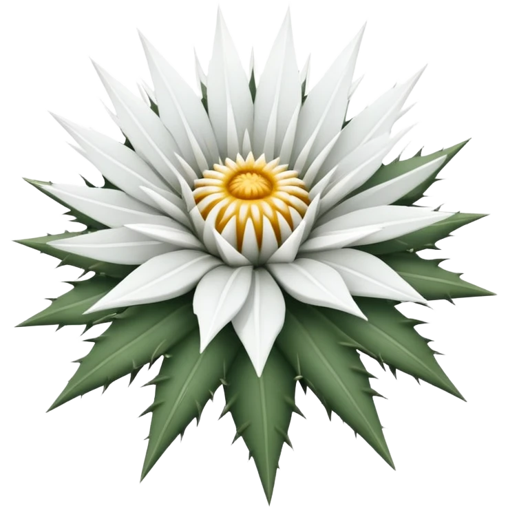 White spiny flower emoji