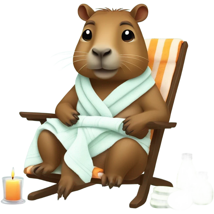capybara having spa day emoji