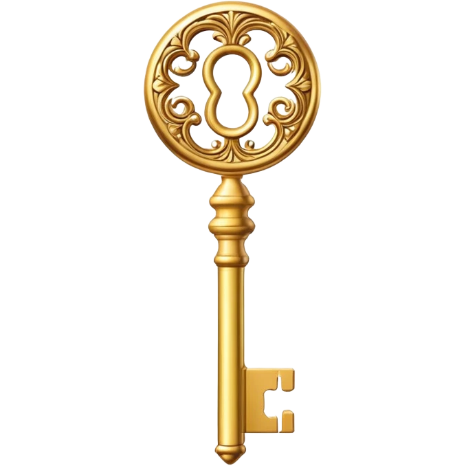 shiny gold key emoji