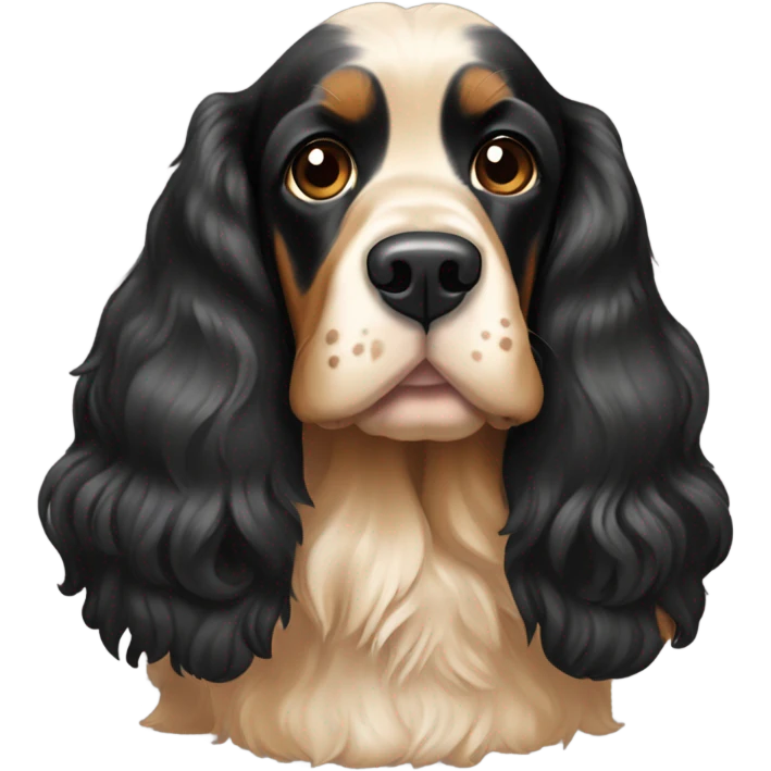 Black and Tan cocker spaniel dog  emoji