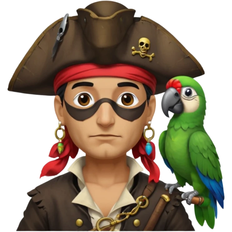 pirate and parrot emoji