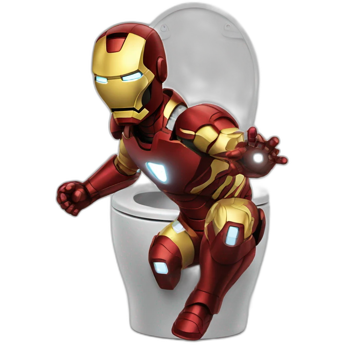 IronMan on toilet emoji