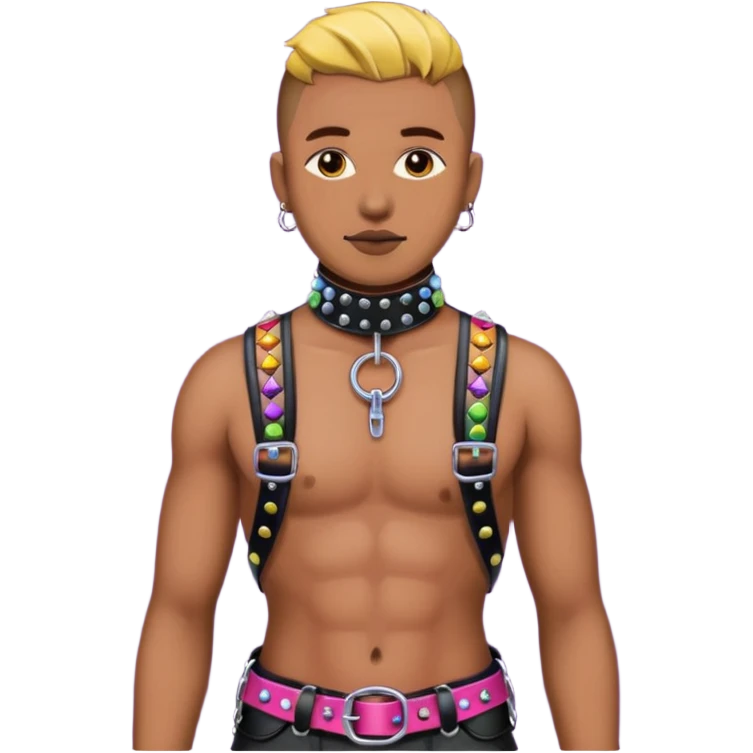gay BDSM clothing, only the clothing is required, excluding the head. emoji